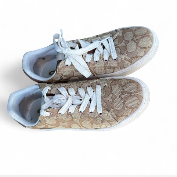 Coach Tan and White Sneakers - Picture 1 of 3
